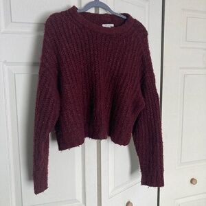 (American Eagle) Cropped Knit Purple Sweater size S
